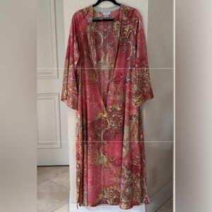NATORI LUXURY zip caftan size L